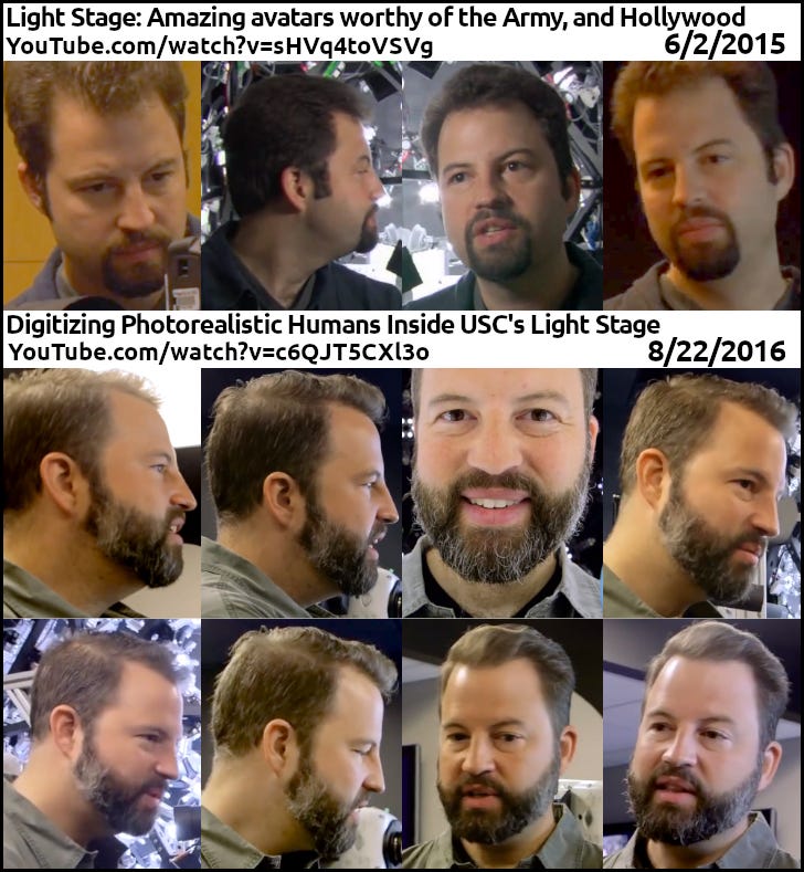Debevec age progression 2 — USC Light Stage August 2016 alongside 2015 appearances